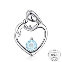Stříbrný přívěsek Topaz a Diamant